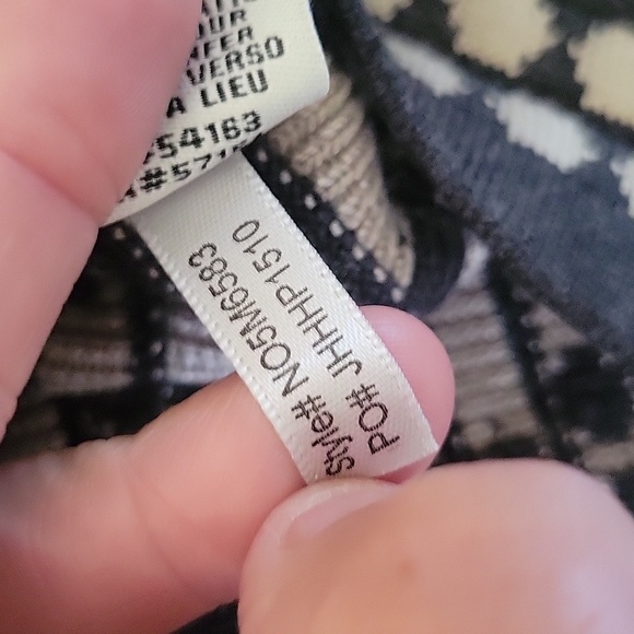 Eliza J Long Sleeve Sweater Dress Honeycomb Hem Pattern Gray White Medium - Picture 5 of 8